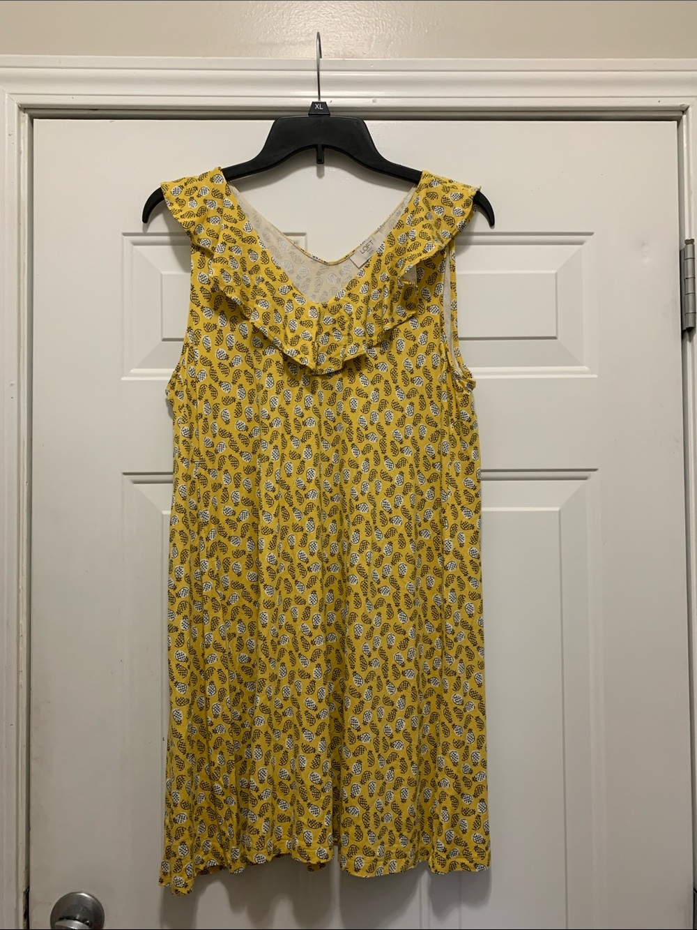 3/$15 Loft Yellow Pineapple Dress Size Large Petite